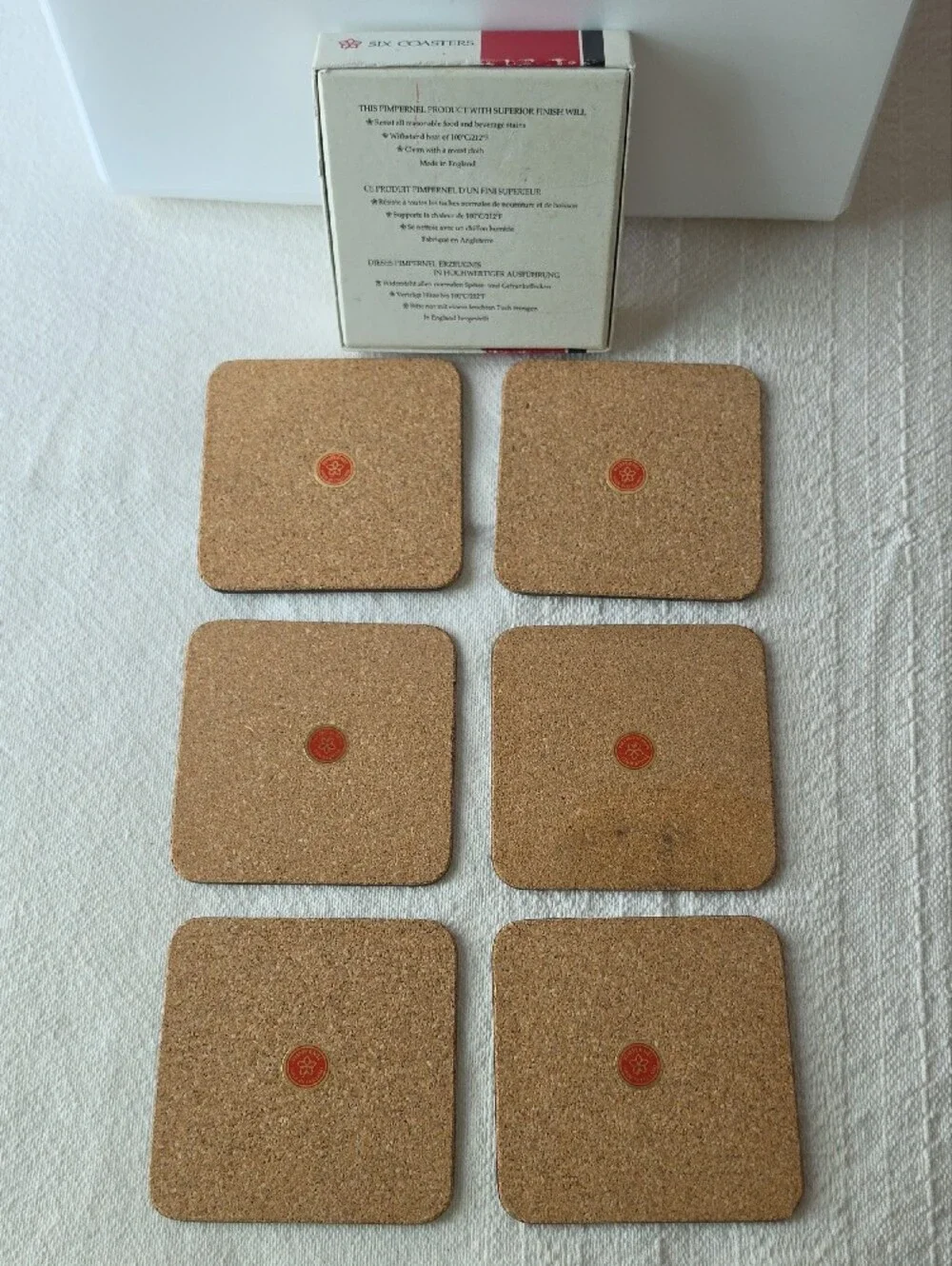 Pimpernel Vintage Botanical Fruit Coaster Set in Green and Cream